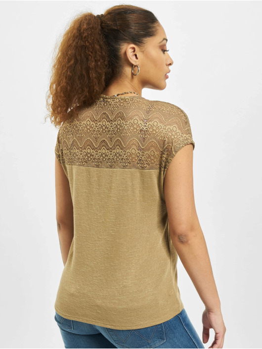 Only Tops sans manche onlElvira Mix Lace brun